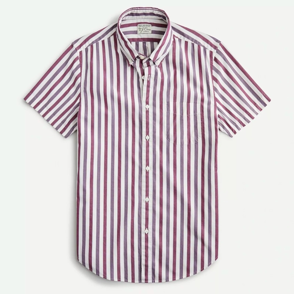 J. Crew Short-sleeve Stretch Wash Poplin Shirt